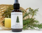 Organic Balsam Fir Room and Linen Spray - 4 oz  Balsam Room Spray, Amber Glass Bottle