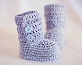Crochet Baby Booties - Baby Ankle Boots ready to wear (0-6 months)