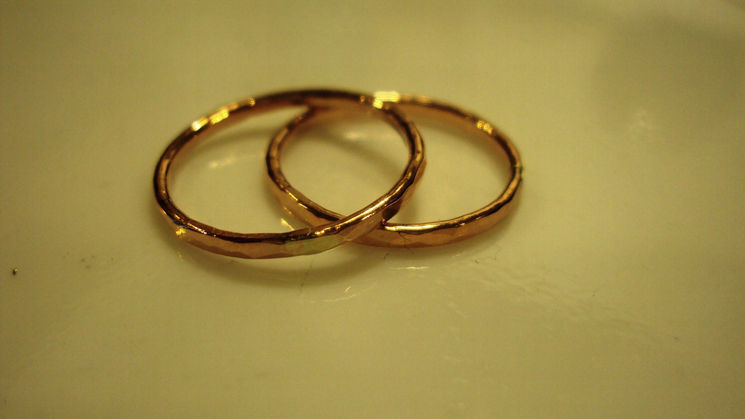Rose gold rings:handcrafted etsy jewelry, handmade wedding bands, artisan promise rings, engagement bands, pink gold ring, set of 6