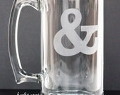 Ampersand -  Etched Glass Beer Mug