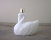 Milk Glass Swan Bottle by Avon