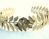 ATHENA Grecian Leaf Headpiece in Raw Brass