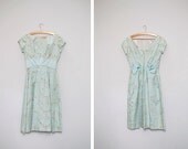 Robin's Egg Blue Embroidered 50s Dress