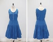 Bright Blue Country Dress - M/L