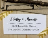 Calligraphy Address Stamp - Self Inking - Wedding  Personal Save the Date Gift Housewarming - Granville Edition - 2