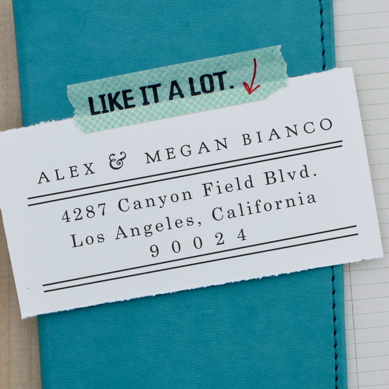 Custom Rubber Stamp - Wedding Stamp - Address Stamp - Eco Mount - Pressmaker