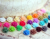 Teeny tiny rose earrings -- many colors available