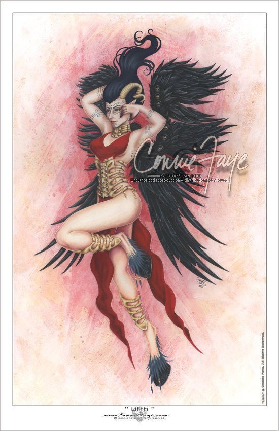 Lilith  - Dark Pinup Art 11x17 Print