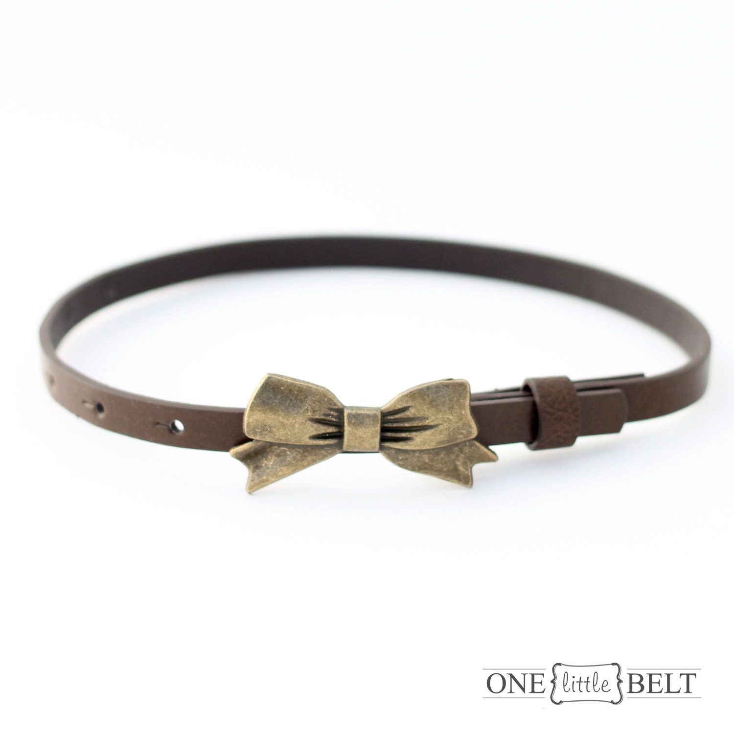 Girl's Bow Belt- Chocolate Brown