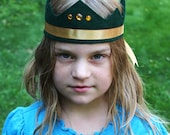 20% wool blend mara felt crown with gemstones and adjustable ribbon tie. available in 10 colors. party, play, pretend. be brave.
