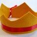NEW COLORS wool blend mara felt crown with adjustable ribbon tie. available in 30 20-35% wool blend colors. party, play, pretend.
