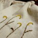 SALE- hand embroidered botanical pouch