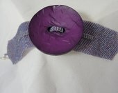Large Purple Button Beaded Bracelet Jewelry
