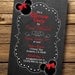 Chalkboard Minnie Mouse Theme- Birthday Party Invitation, Digital or Printed