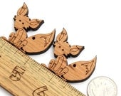 L Mini Fox Beads - 1 3/4" Size - Laser Cut Wood - Free Shipping - Etsy Itsies by Timber Green Woods