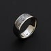 Genuine stainless Damascus Steel and White Gold Mens Ring PD59