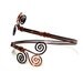 Arm Band, Cuff Bracelet, Brown and Copper Aluminum Wire