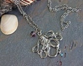 Seamless Extra Long Necklace - Octopus Pendant. Ready to Ship - LAST ONE