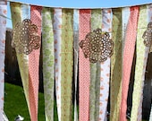Anthropology Inspired Wedding Backdrop Streamers Citrus lace doilies
