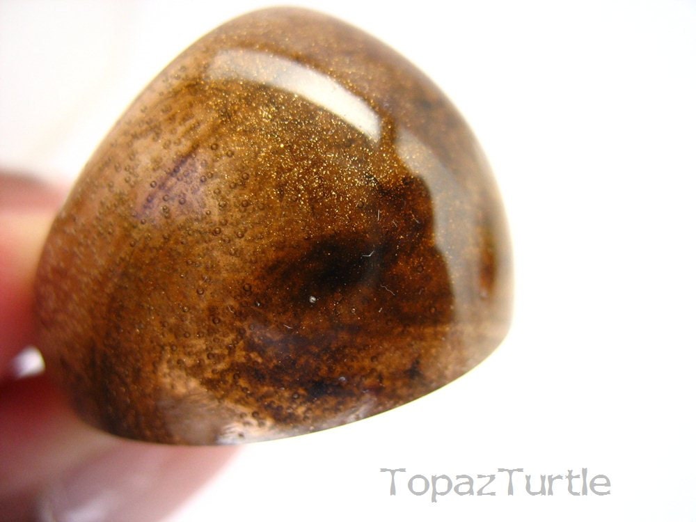 Large Chunky Bubble Resin Ring Jewelry , Modern Champagne brown Cocktail Resin Ring , Fashion Dome Resin Ring , Shiny Contemporary