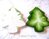 Custom white tree with deep green highlights resin Christmas ornament , spring decor , resin tree ornament decorations , custom ornament