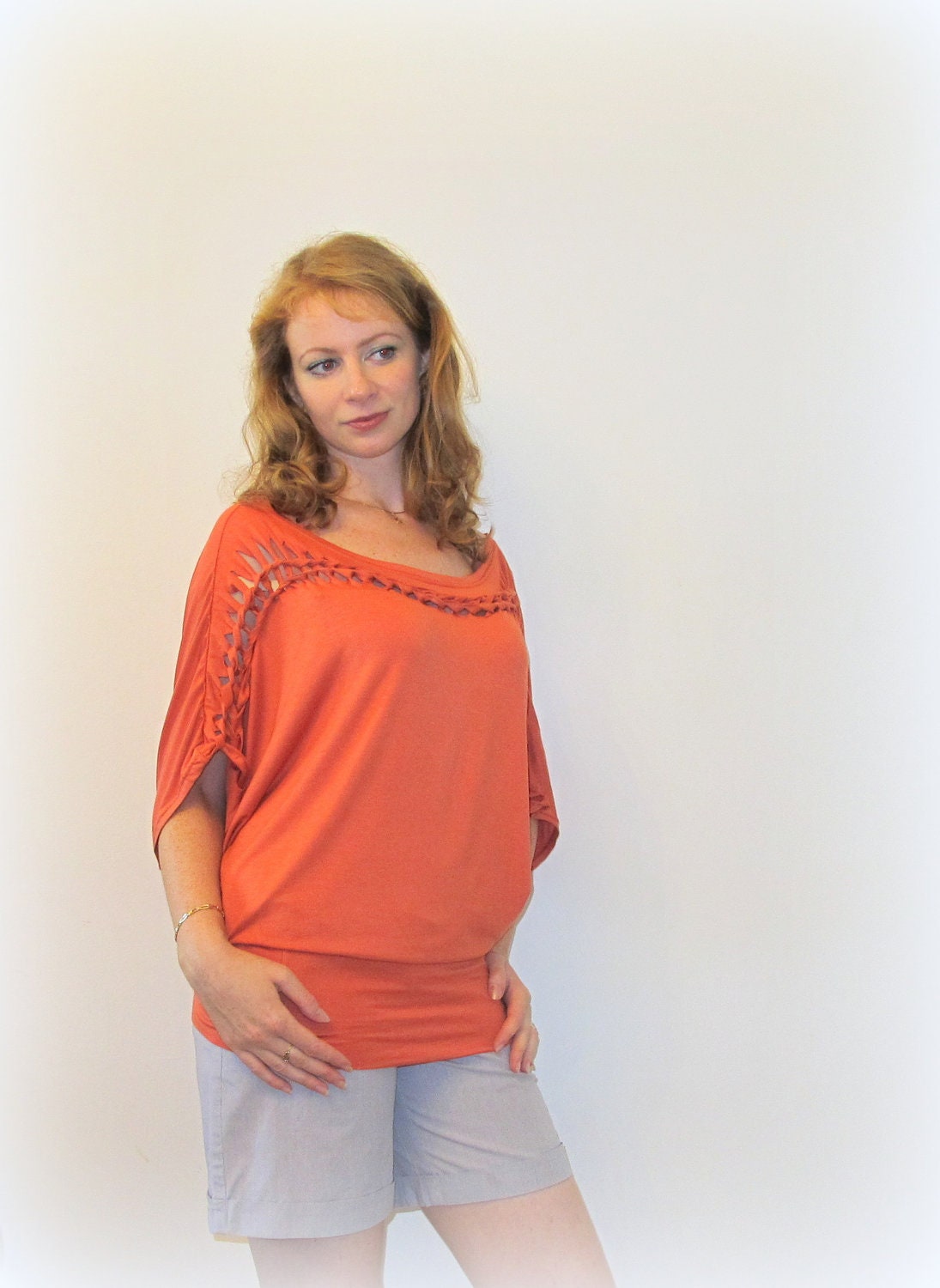 Women's Top Tunic  Oversized Top  style custom made all size Maternity top Women Blouse