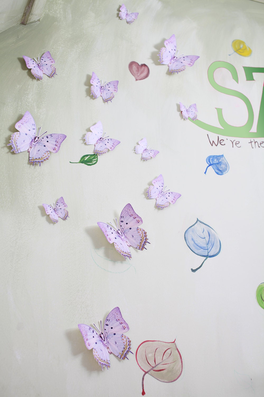 12 3D Wall Butterflies,3D Butterfly Wall Art, Purple, Lavender, 3D Wall Decor,Nursery, Baby, Wedding Decor, Baby Shower, Girls Room