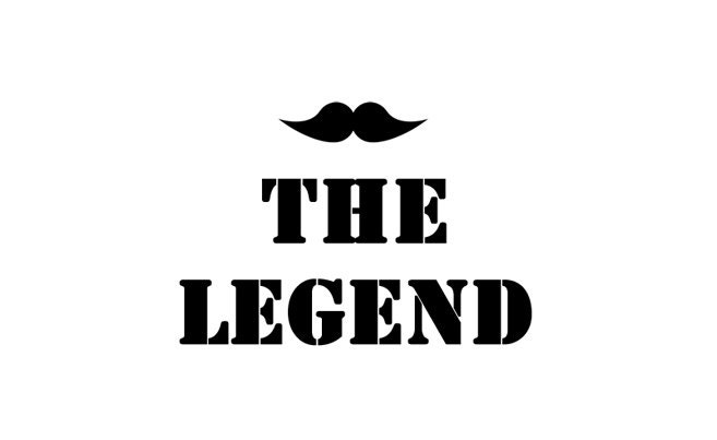 The Legend 5x7inches TypographyPrint, Wall Art, Mustache, For men, Fathers Day, Grandpa, Black and White, Valentines - MILKANDPAPER