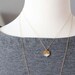 Vintage Brass Hexagon Necklace - Hand Painted