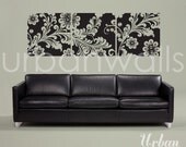 Vinyl Wall Sticker Decal Art - Framed Flowers