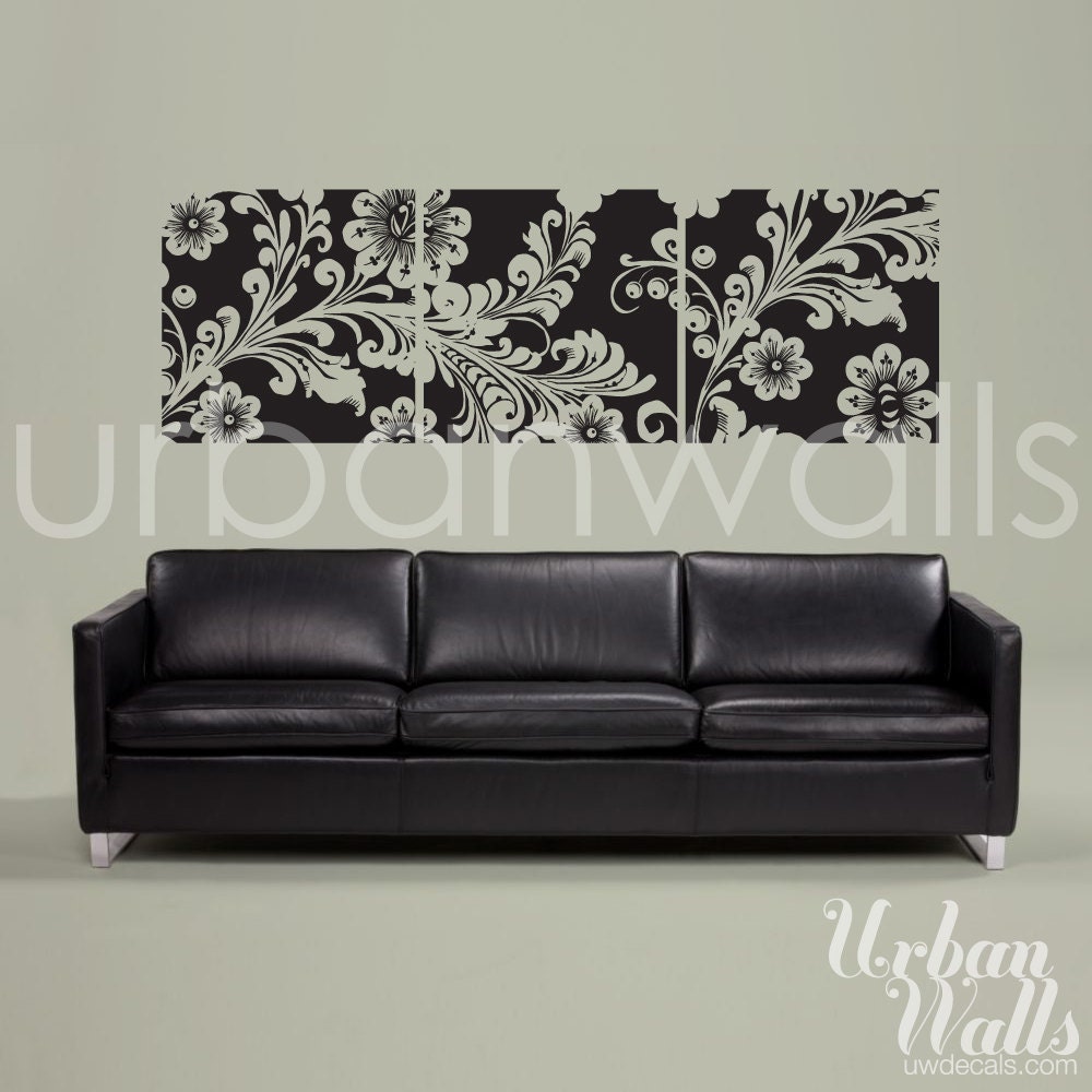 Vinyl Wall Sticker Decal Art - Framed Flowers