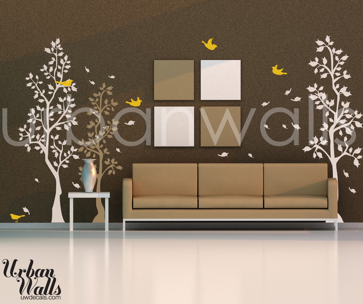 Vinyl Wall Sticker Decal Art - Spring Trees
