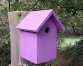 Bird Box, 28mm hole, in Purple Pansy