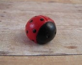 Red and Black Ladybug Figurine or Terrarium Decoration Made to Order
