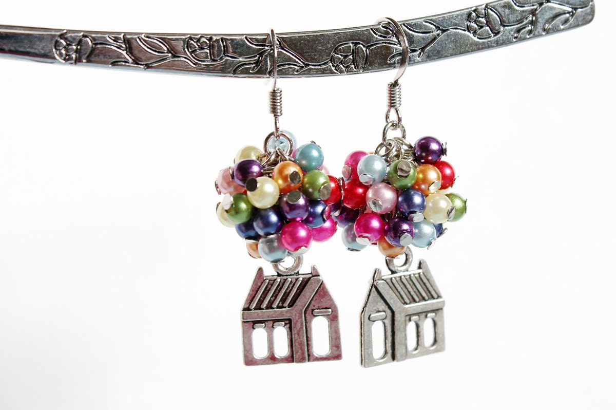 Flying House Earrings