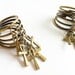 Spiral Ankh Ring, Cocktail Ring, Statement Ring, Cross Ring