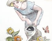May Flowers study -- signed (8x10)  Print of an Original Ink and watercolor Painting