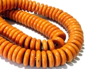 Orange  Magnesite Turquoise Coin Donut Beads 30 Beads 12mm/ Only Beads Not Finished jewelry