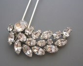 Bridal Hair Pin - Leaf Motif - Repurposed Vintage