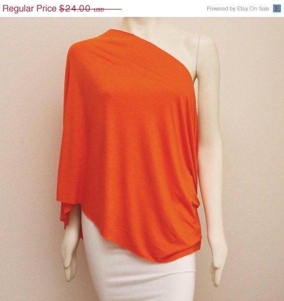 Summer Sale Tangerine Nursing Scarf Infinity Scarf Convertible Nursing Cover Nursing Shawl Nursing Wrap Shrug