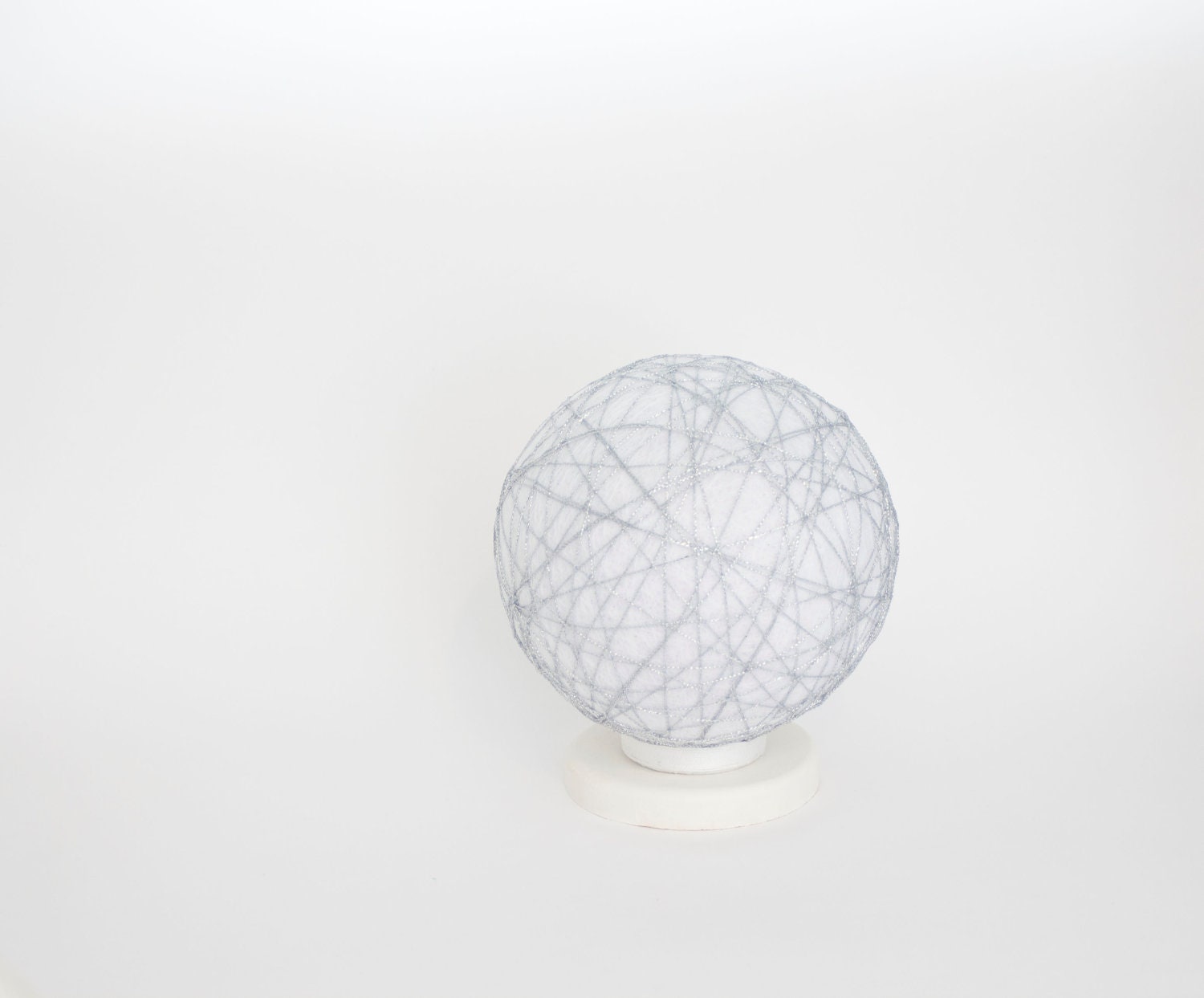 Table lamp, handmade lamp, accent lamp, night light, Contemporary design interior accent Winter Ice by FiligreeCreations on Etsy