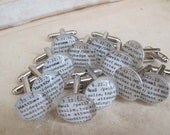 Six Custom Definition Cuff Link Sets for Wedding, Groom, Groomsman, Father of the Bride by Kristin Victoria Designs