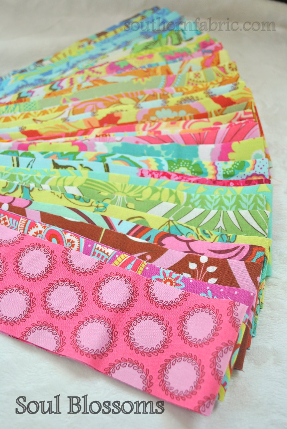 SOUL BLOSSOMS- Amy Butler- Jelly Design Roll 33- 2.5' x 44" Fabric Strips
