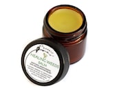 Healing Weeds Balm - Yarrow, St. John's, Plantain - Organic, Wildcrafted - Eczema Relief - .85 oz (25 ml) glass jar
