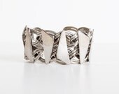Vintage 60s 70s Modernist Chain Plaque Bracelet