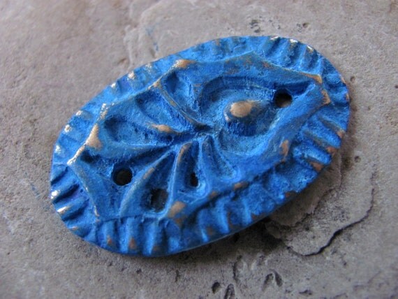 Bronze Fish Connector in Blue Ocean Patina