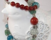 25% Off SALE Dyed Aventurine Swirl necklace