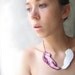 Crochet necklace - 'In half'