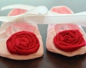 Baby Girl Shoes - Pink Mary Janes Sizes 0-24 months available with matching headband