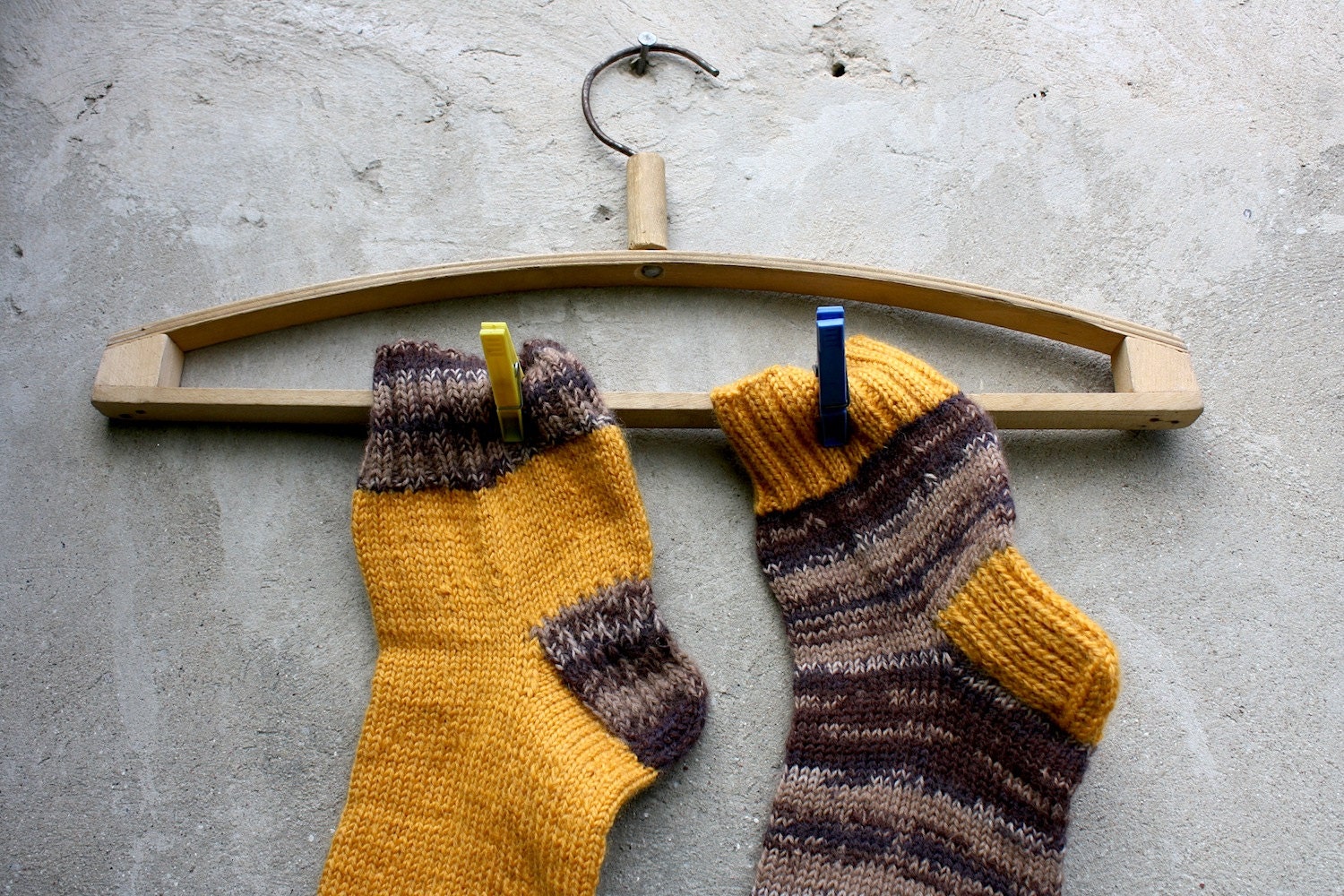 Autumn game " Hand knit wool socks for women. Socks MADE TO ORDER